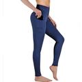 Per donna Collant Ghette Grigio scuro Blu marino Nero Vita normale Essenziale Sportivo Yoga Fitness Palestra Media elasticità Alla caviglia Fasciante in vita Tinta unita XS S M L XL / Plus Size