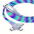 Cavo LED Flow Rapido 3a: tripla USB per sincronizzazione Lightning carica: potenza 10-20 W, compatibilità universale ABS durevole