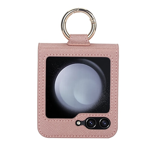 Handy Hülle Handyhüllen Für Samsung Galaxy Z Flip 7 Z Flip 6 Z Flip 5 Z Flip 4 Z Flip 3 Rückseite Kartenfach Ringverschluss Stoßfest Retro TPU Metall PU-Leder Image