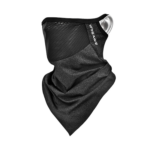 WOSAWE Halswärmer Bandana Sport Schal Gesichtsmaske Insektenschutz Staubdicht Leicht Weich Bequem Fahhrad / Radsport Schwarz Weiß Blau für Herren Damen Erwachsene Reisen Bergsteigen Freizeitradfahren Image