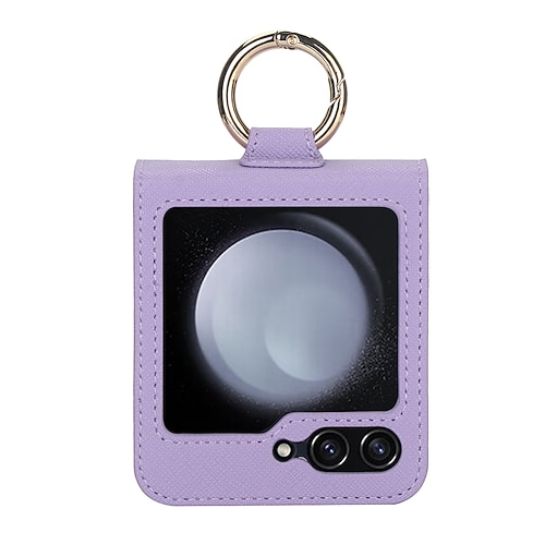 Handy Hülle Handyhüllen Für Samsung Galaxy Z Flip 7 Z Flip 6 Z Flip 5 Z Flip 4 Z Flip 3 Rückseite Kartenfach Ringverschluss Stoßfest Retro TPU Metall PU-Leder Image