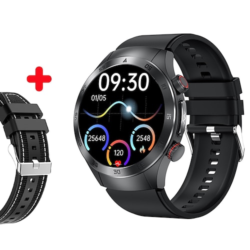 Smart Watch 1,49 Zoll Smart Band Fitness-Armband Bluetooth ECGPPG Temperaturüberwachung Schrittzähler für Android iOS Männer Freisprech-Anrufe Nachrichten-Erinnerung IP 67 46mm Uhrengehäuse Image