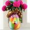 Blumentopf aus Kunstharz mit lockigem Mädchenkopf – künstlerischer Übertopf mit Damenkopf für Sukkulenten – Dekoration für Zuhause, Büro und Garten
