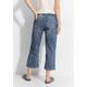 Loose-fit-Jeans CECIL Gr. 34, Länge 24, blau (mid blue wash) Damen Jeans Weite High Waist