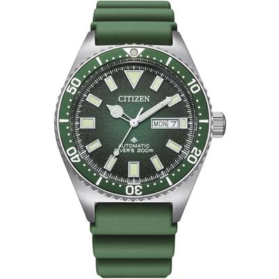 Automatikuhr CITIZEN "Promaster Mechanical Diver", grün (grün, dunkelgrün), Armbanduhren, Damen, Armbanduhr, Herrenuhr, Damenuhr, Taucheruhr, bis 20 bar wasserdicht