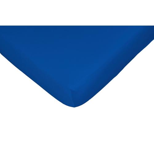 Spannbettlaken CASATEX ""Jerry"", blau, B:180-200cm L:190-200cm, Jersey, Obermaterial: 100% Baumwolle, Laken, komfortables Überziehen durch hohe Elastizität