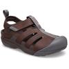 Sandale CROCS "Yukon Fisherman", Herren, Gr. 42, braun (espresso), Lederimitat, Textil, casual, Schuhe, Halbschuh, Slipper, Trekkingschuh mit praktischem Klettverschluss