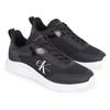 Sneaker CALVIN KLEIN JEANS "EVA RUNNER LOW LACE ML MIX", Herren, Gr. 42, schwarz-weiß (schwarz, weiß), Polyester, sportlich, Schuhe, Freizeitschuh, Halbschuh, Schnürschuh, mit CK-Logoemblem