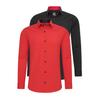 Langarmhemd RUSTY NEAL, Herren, Gr. S, EURO-Größen, rot (rot, schwarz), 60% Baumwolle, 37% Polyester, 3% Elasthan, unifarben, casual, Langarm, Hemden, im Slim-Fit geschnitten