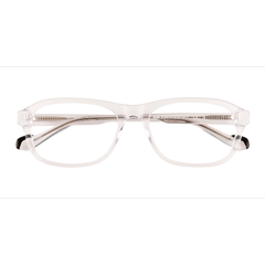 Unisex s rectangle Clear Acetate Prescription eyeglasses - Eyebuydirect s Nicolas