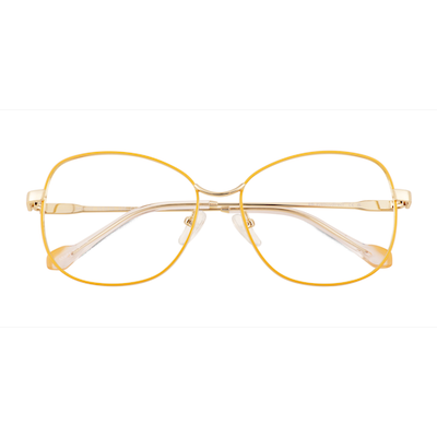 Female s horn Yellow Gold Metal Prescription eyeglasses - Eyebuydirect s Maude