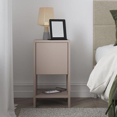 Ema Moderner Nachttisch 30cm Breite Schlafzimmermöbel - Mokkagrau - Mokkagrau - Decortie Image