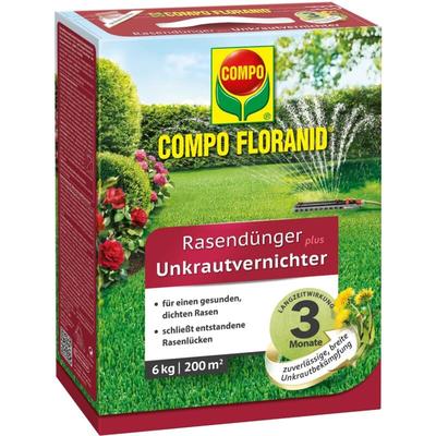 Floranid Rasendünger plus Unkrautvernichter 6kg für 200m² - Compo