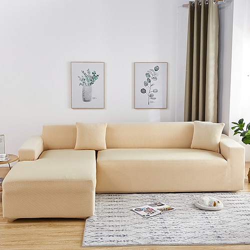wasserabweisender Sofabezug 1/2/3/4 Sitzer Sofabezug für Wohnzimmer elastischer L-förmiger Ecksofabezug Couchbezug Image