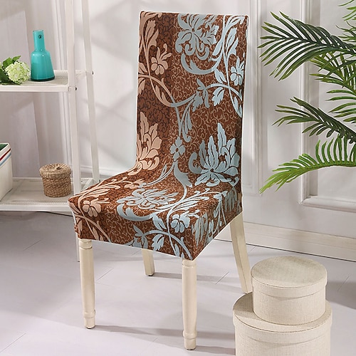 Esszimmerstuhlbezug Stuhlhussen mit hoher Rückenlehne, Bezug für Esszimmerstühle, Bürostuhlbezug, floraler Schmetterlingsdruck, Schonbezüge Image