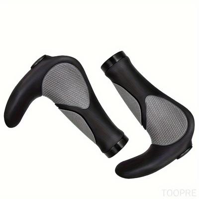 TEMU A Pair Of Ergonomics Bike Grips With Anti-slip Locking Ring For Cycling Mtb Folding Bike 22.2mm Dia.two Handle Bar Image