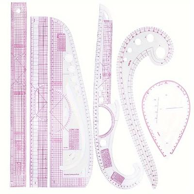 TEMU [popular ] 6pcs Acrylic Sewing Ruler Set - Curve Quilting Template, Soft Measuring Tool For Tailors And Crafts, High Accuracy Drawing Supplies In , Clothing, , Sewing Accessories