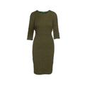 Khaki Jacquard-Kleid von Conquista Fashion
