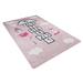 Pink 71 x 63 x 0.4 in Area Rug - Zoomie Kids Onondaga Area Rug w/ Non-Slip Backing Polyester/Cotton | 71 H x 63 W x 0.4 D in | Wayfair