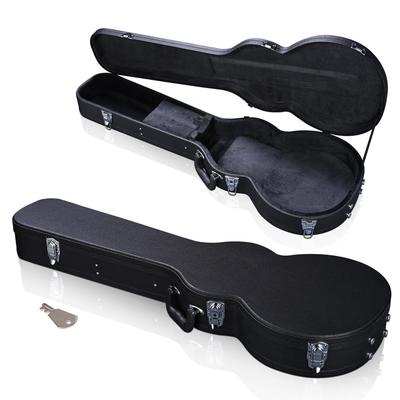 Yescom Acoustic Guitar Hard Case Wooden Hard Shell Carrying Case with Lock Latch Key - One-size