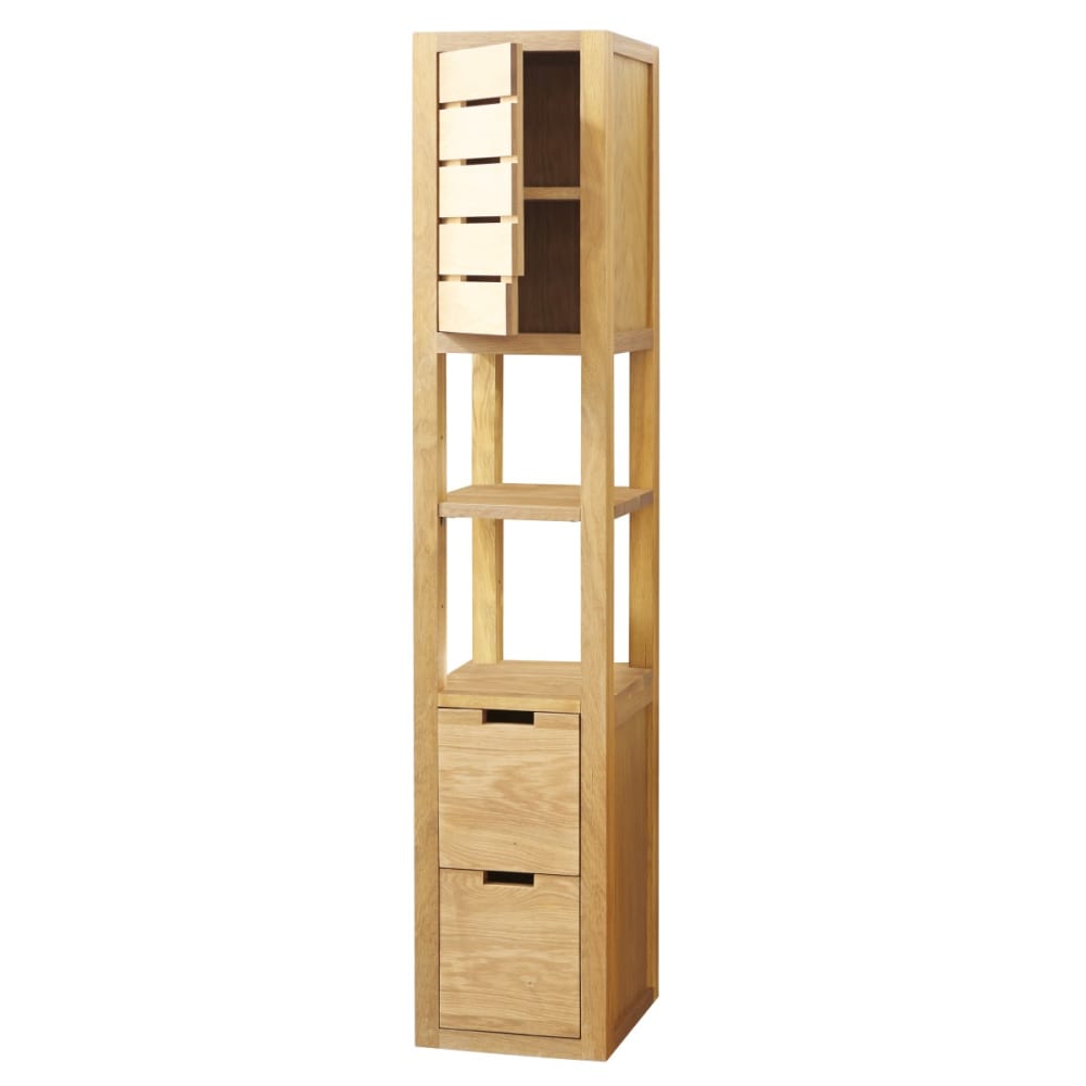 Mobile a colonna in legno di quercia massello