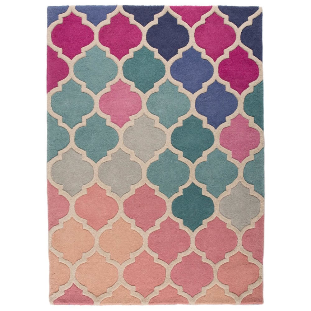 Tappeto design rosa blu 120x170 cm