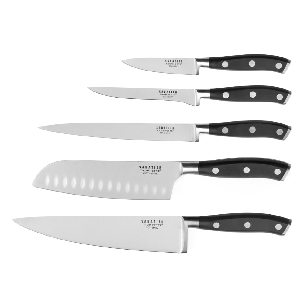 Set di 5 coltelli da cucina in nero