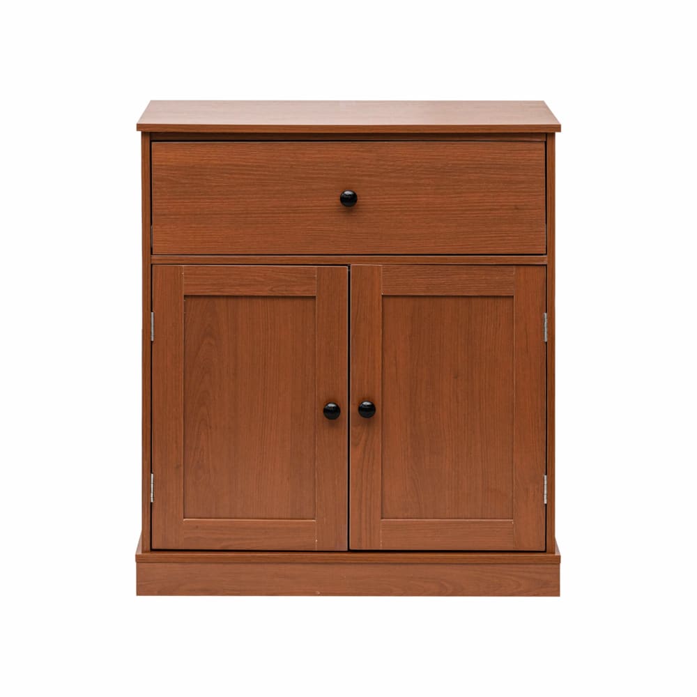 Credenza mobile da bagno con 2 cassetti e 2 ante in truciolato marrone