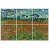 Quadro XXL Campo Di Papaveri - Vincent Van Gogh cm. 100x150 (6 x)