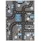 Tappeto per bambini grigio azzurro bianco strada 140x200cm