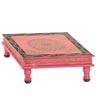 Tavolo d'accento in legno di mango rosa