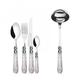Set Posate 49pz trasparente ghiera cromo