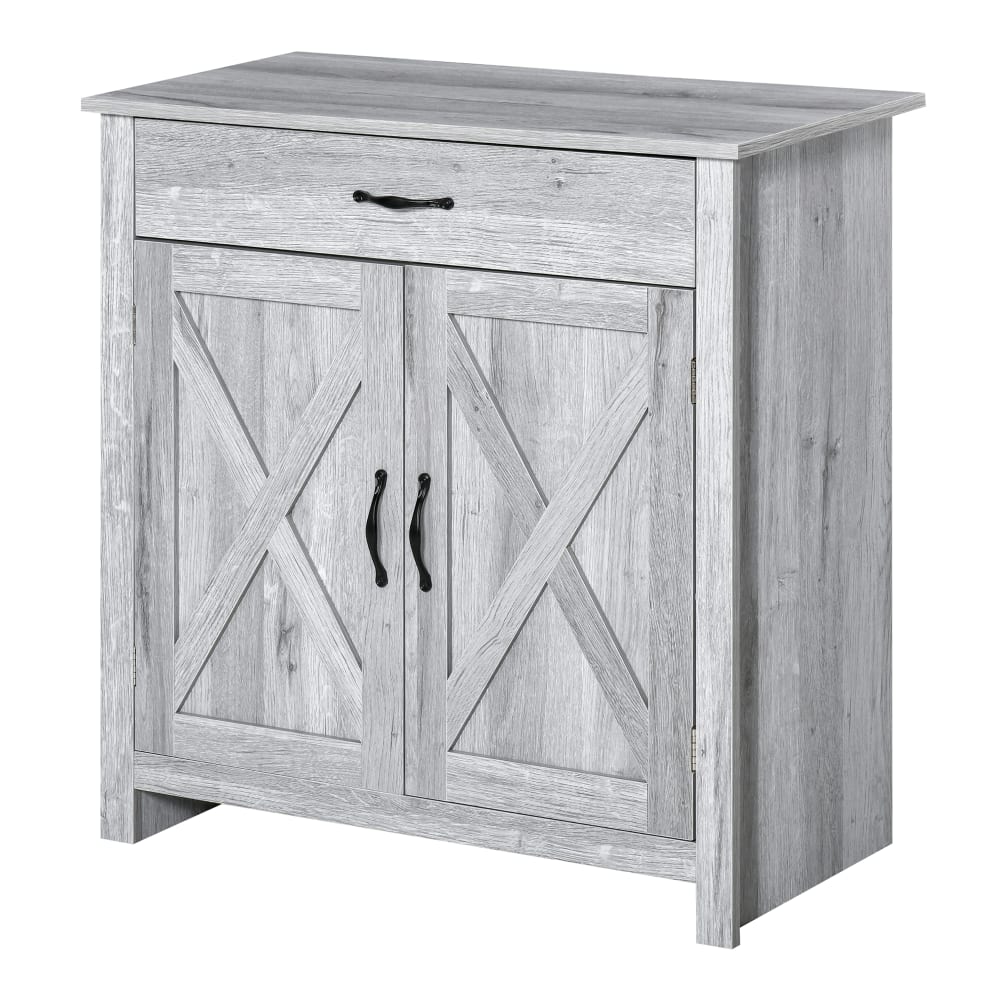 Credenza cucina stile country con cassetto e armadietto 2 ante grigio