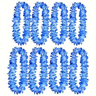 TEMU 8pcs, Weiyi Wreath Hawaiian Necklace Hawaiian Party Decoration Beach Party Birthday Graduation Photo Props Party Supplies Image