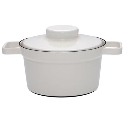 Riess Topf Aromapot mit Deckel Light Grey Ø20cm 1,75 l Emaille mit 2 Griffe Image