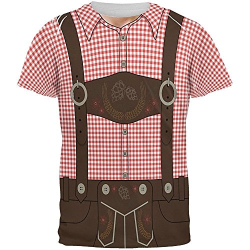T-Shirt Ärmel T-Shirt Lederhosen Oktoberfestbier Grafik für Herren Unisex Erwachsene 3D-Druck für Oktoberfestbier Urlaub Party Image