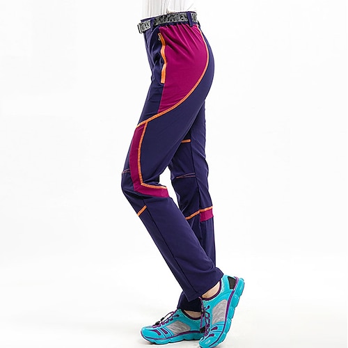 Damen Wanderhosen Patchwork Sommer Frühling Außen Hautfreundlich UV-beständig Schnelltrocknend Leicht Hosen Unterteile Schwarz / Orange Rosa Camping / Wandern Angeln Klettern S M L XL XXL Image
