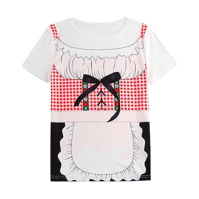 Oktoberfestbier T-Shirt-Ärmel Dirndl Grafik Für Damen Erwachsene Karneval Oktoberfestbier 3D-Druck Party Urlaub Image