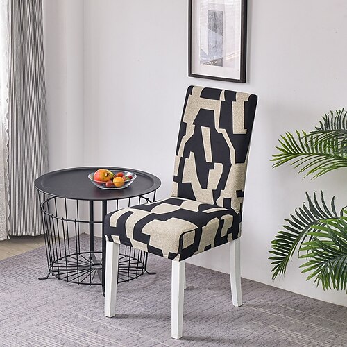 Stuhlhusse für Esszimmerstühle, elastischer Sitzbezug, Stuhlhusse mit hoher Rückenlehne, Stretch-Stuhlhussen für Hochzeiten, Hotels, Bankette, Esszimmer, Büro, schmutzabweisend, abnehmbar Image