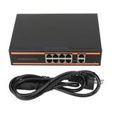 10 Port PoE Switch 8 100M POE Port 2 100M RJ45 Port Plug and Play Fanless Design 100M Poe Switch for Router EU Plug 100?240V Electronic goods