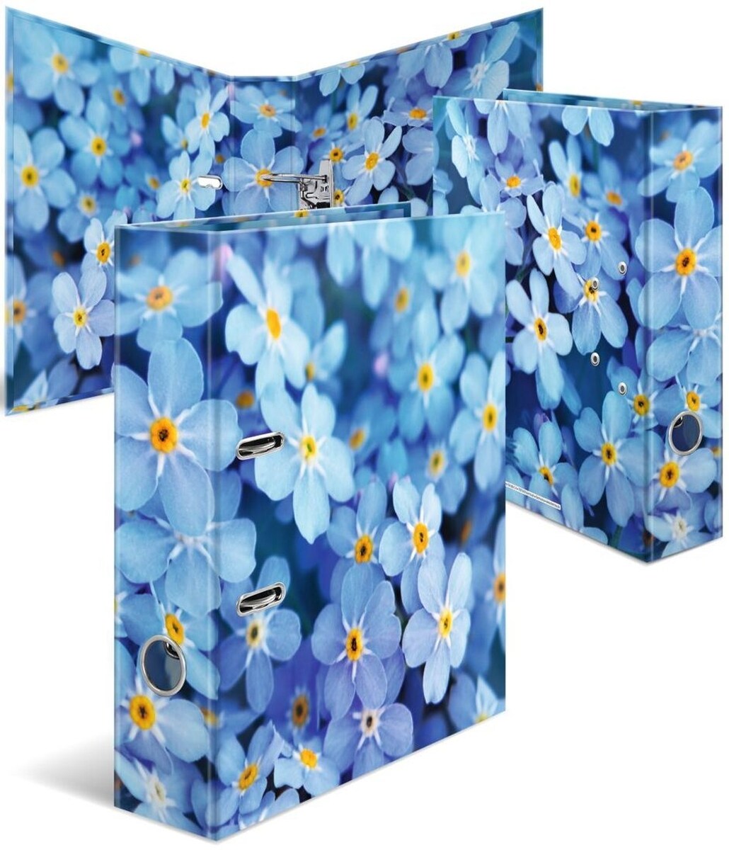 HERMA Motiv-Ordner A4 7cm Blue Flowers Image