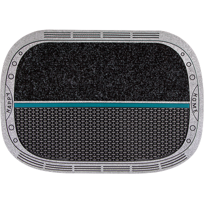 Fußmatte HOME2FASHION "Clean Colorado RU", grau, B:48cm H:12mm L:65cm, TPE-VC, Teppiche, Schmutzfangmatte, mit Spruch, robust, In- und Outdoor geeignet Image