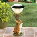 Statue de lampe solaire créative, chat, chien, lapin, décoration de fenêtre, lumière animale, décor d'escalade de chat, jardin, maison, chambre, S0E5