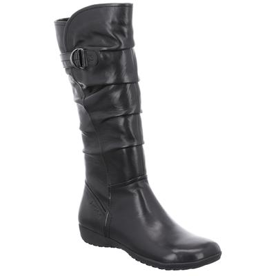 Schlupfboots JOSEF SEIBEL "NALY 41", Damen, Gr. 36, XS-Schaft, schwarz, Leder, casual, Schuhe, Stiefel, Schlupfstiefel, 