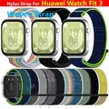 Bracelet tissé en nylon pour montre Huawei Fit 3 bracelet à boucle de sport bracelet de