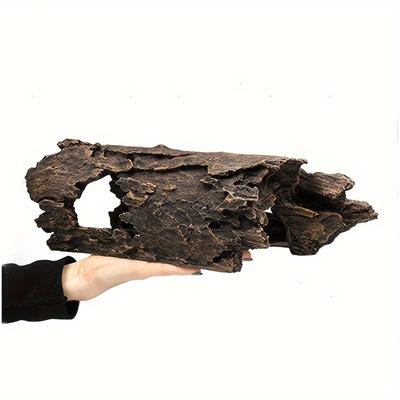 TEMU 1pc, Rustic Reptile Hideout, Tropical Style, Secure Crawling Pet Shelter, Wooden Bark Cave For Lizards, Geckos, Scorpions, Spiders, Aquarium Landscape Accessory