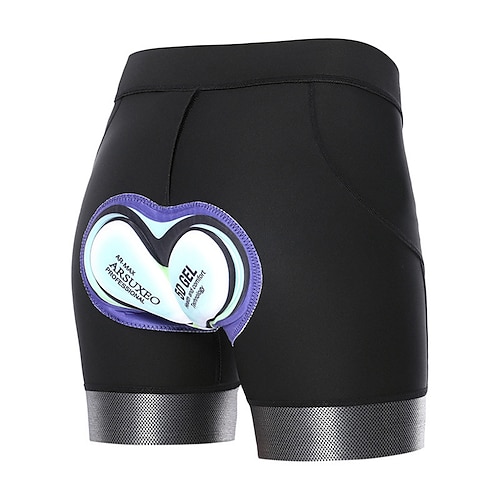 Damen Einfarbig Fahrradhose Fahrradshorts Fahhrad Shorts Sport 3D-Polster Schnelltrocknend Hohe Elastizität Bequem Schwarz Marinenblau Bekleidung Fahrradbekleidung Image