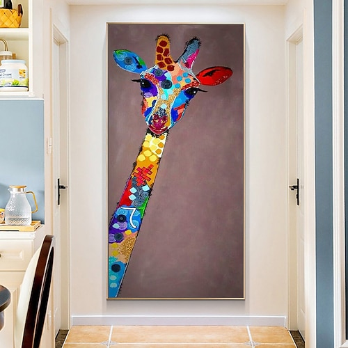 Mintura handgefertigte abstrakte Zebra-Ölgemälde auf Leinwand, Wandkunst, Dekoration, moderne Bilder für die Inneneinrichtung, gerolltes, rahmenloses, ungedehntes Gemälde Image