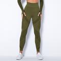 Per donna Pantaloni da yoga Leggings da yoga Rete Patchwork Vita Alta Yoga Allenamento in Palestra Pilates Collant Blocco di colori Grigio scuro Nero Verde militare Spandex Gli sport Abbigliamento