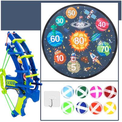 Children's bow and arrow toys dart plates sticky balls target shooting sticky balls outdoor and indoor toy sets